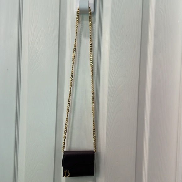 Christian Dior Lotus Saddle Wallet Burgundy | Brown Compact Rare WOC Leather - Picture 12 of 15